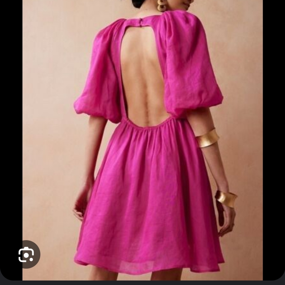 Ramie Open Back Dress